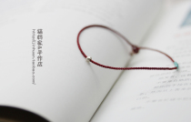 (Cat Mothers Original) extremely fine dark red four strands of Ping An end of life The foot chain pure silver accessories to stop the little one