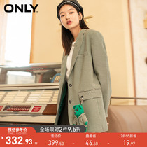 ONLY2021 Autumn New loose plaid button big pocket comfortable casual suit women) 121108013