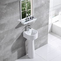 Small size column basin Household washbasin One-piece ceramic washbasin Small household floor-standing mini small basin