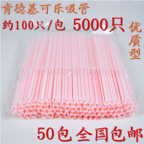 Coke straw disposable straw plastic drink colored fine straw McDonalds KFC straight straw