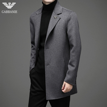 Chiamania autumn and winter woolen coat mens wool long business leisure trench coat