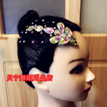 Benin dance supplies store illusion imitation Olympic Diamond Latin dance headdress National Standard Jewelry side forehead wear accessories