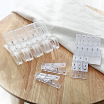 Plastic windproof clip thickened bed sheet clip underwear drying clip balcony clip transparent cool socks hanger
