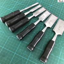 Wooden handle flat chisel semicircular high carbon steel chisel woodworking tool set woodworking chisel steel chisel knife wooden chisel flat shovel Beech