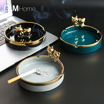 Nordic ins Wind ashtray creative with cover anti-fly ash personality trend home office light luxury living room decoration