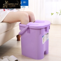 Foot bath bucket with lid height and thickness massage and insulation foot bath bucket foot bath basin plastic portable foot bath bucket foot bath basin