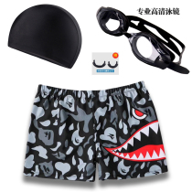 Swimming trunks men anti-embarrassment mens flat corner swimming trunks mens swimsuit set Boys hot spring shorts swimming equipment