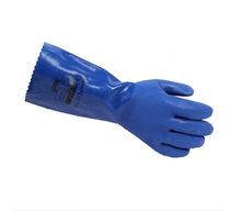  Ansell Ansell 14-663PVC chemical-proof acid-resistant and durable gloves 36cm long-sleeved tube cotton lining