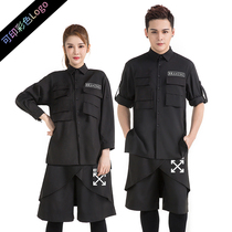 Barber hair salon overalls Fashion hair salon assistant technician Personalized overalls Night bar overalls can print logo