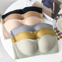 Bo Di cant drop JA anti-slide no trace latex cotton strapless underwear invisible bra
