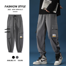 Overalls Mens ins tide brand sports leggings Mens pants summer thin trousers loose nine-point casual pants