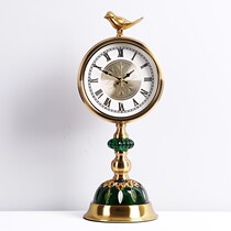 American luxury clock clock home desktop living room wine cabinet porch decoration ornaments clock European vintage clock
