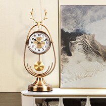 Clock and clock ornaments modern home desktop living room creative clock art fashion old European luxury clock