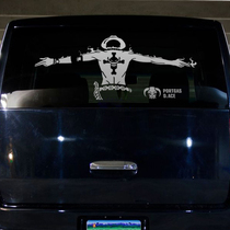 One piece Luffy car sticker Rear windshield rear window creative modification personality decoration trend car reflective sticker