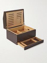 PINEIDER Leather and Cedar Wood Cigar Box Leather Cedar Wood Cigar Box