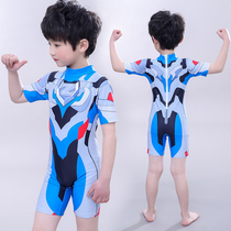 Childrens swimsuit pants Boy one-piece Zeta Ultraman Boy swimsuit quick-drying sunscreen child Spider-man Superman