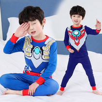 Altman clothes childrens pajamas boys home clothes set little boys autumn and winter cotton autumn clothes spring autumn underwear