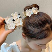 Ball head fixed gripper hair artifact clip headdress hairclip red 2021 nian new card female summer accessories