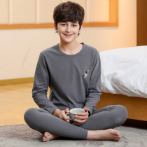 Autumn Clothes Autumn Pants Mens Pure Cotton Underwear Suit Teen Leka Warm Underwear Student Thin Cotton Sweatshirt Autumn winter