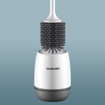 Toilet brush no dead corner gap washing toilet brush long handle silicone wall hanging wall home toilet cleaning set
