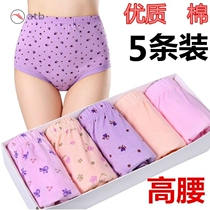 Underpants women cotton middle-aged high waist size triangle underwear female grandmother elderly shorts loose cotton pants head
