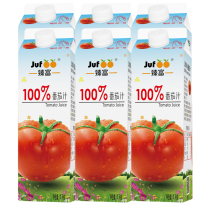 Zhenfu pure juice 100% tomato juice 1kg * 6 large bottle without sugar salt tomato juice fruit and vegetable juice drink drink