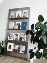 Brief Joins Stainless Steel Landing Shelve Magazine Shelf Book Stand Studio Show Shelves Display Shelf Online Red