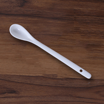 Pure white lead-free bone china spoon big soup spoon small soup spoon small round spoon rice spoon coffee spoon seasoning spoon strengthen