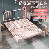 European style iron bed princess bed double bed single bed simple modern rental apartment 1 2 meters 1 5 meters 1 8 meters