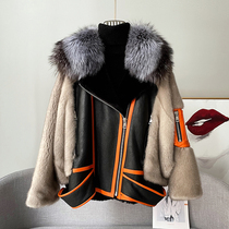 New 2021 imported young mink coat womens whole Marten young short fur one-piece mink fur coat