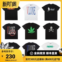  Trend view VLONE big V reflective smoke angel FRIENDS short-sleeved T-shirt male king Yibo Edison Chen the same paragraph
