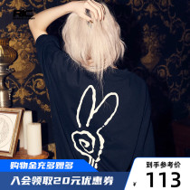 RickyisClownRiC heavily dissolves RiFi whirlpool rabbit t shirt couples wear short sleeves Lin small house the same