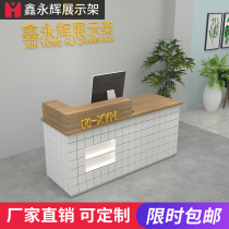 High-grade lacquered wooden cash register modern simple milk tea shop clothing store beauty shop barber shop front desk