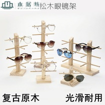 Solid wood glasses display glasses shop storage rack display decorative props sun glasses sunglasses holder glasses shelves