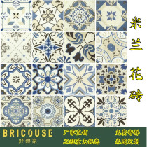 Mediterranean Nordic Art small tiles 200MM living room dining room bathroom background wall flower tiles wall tiles 300