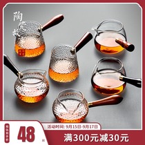 Ceramic story Road cup glass ribbon tea leak integrated set high-end tea Sea single high temperature resistant side tea divider