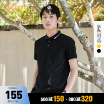 Cabin mens lapel short-sleeved POLO shirt 2021 spring and summer new breath cotton fabric simple casual style slim C