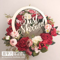 Main wedding car decoration welcome wedding flower creative Garland car floral headdress fleet set set full set of Garland car