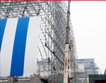 Spherical steel structure mesh frame Bolt ball Net frame workshop large dry coal shed wind and rain playground gas station canopy shed