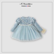 Plus velvet padded foreign children princess dress ~ French A Knackfuss winter Korean version of long sleeve girls dress