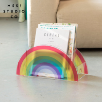 MSS Meow Warlock original new acrylic rainbow magazine book storage rack Korea Nordic ins Wind