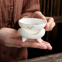 Sheep Jade Tea filter group white porcelain tea set tea leakage ceramic kung fu accessories household tea filter tea bucket alone