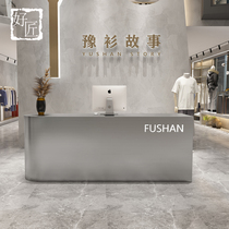 Simple modern stainless steel cashier Beauty salon Small light luxury bar Restaurant counter Clothing store reception desk