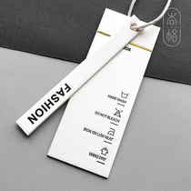 Tag fixed spot men and women children clothing label making clothes hanging card custom-made thick special paper gravure stamping hot stamping European and American Han fan simple price sign custom logo free typesetting design