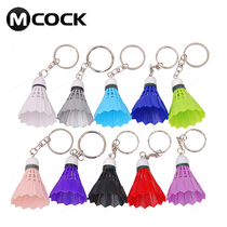 South Korea imported badminton small pendant key chain keychain hard plastic material multi-color optional jewelry