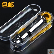 Flute whistle stainless steel whistle non-nuclear metal survival whistle high frequency large decibel outdoor survival whistle basketball referee whistle
