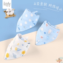 ilody newborn baby saliva towel pure cotton small walled mouth circumference pocket baby scarf waterproof triangular towel autumn winter round neck
