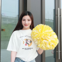 Matte hand holding double-headed cheerleading team hand shaking flower square dance hand holding flower cheerleading flower ball yellow red dance props