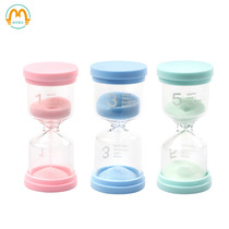 Menomics hourglass timer 1 3 5 min toothbrushing and eating learning time flow sandbottle child timer resistant to fall