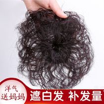 Wig female head cover white hair wig simulation hair top head replacement film female one-piece light and breathable replacement fast